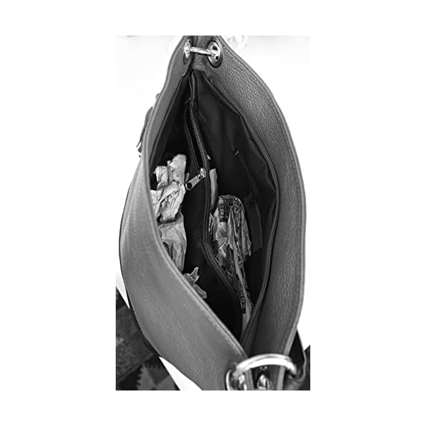 Sac CUIR Femme Bandoulière/Sac Cuir Femme Italien/Sac Cuir Femme Pompon/Sac à Main Femmes CUIR/Sac femme CUIR Porté Epaule ‘Ornella ‘