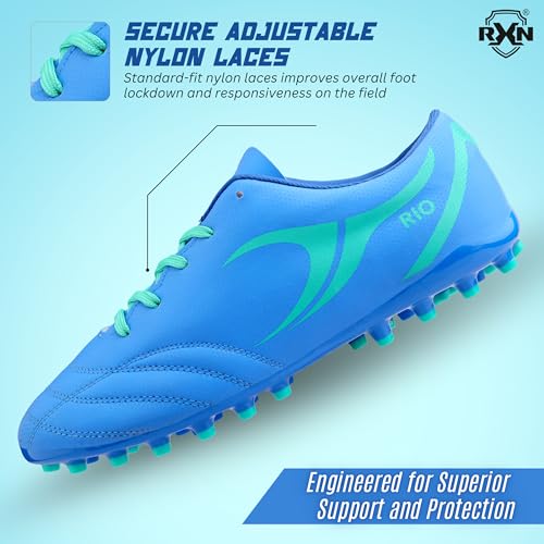 Image of RXN Men's Turbo Football Studs | Lightweight & Durable Cleats Football Shoes | Superior Traction for All Pitches | Premium Comfort & Performance for Every Match