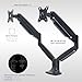 VIVO Premium Aluminum Heavy Duty Dual Monitor Arm for Ultrawide Monitors up to 40 inches and 24 lbs Each, Desk Mount Stand, Pneumatic Height, Max VESA 100x100, Black, STAND-V202Q