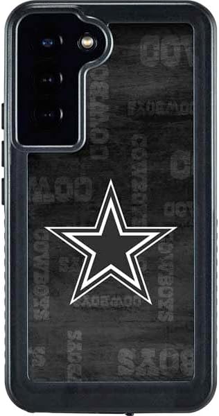 Skinit Waterproof Phone Case Compatible with Galaxy S24 Plus - Officially Licensed NFL Dallas Cowboys Black & White Design