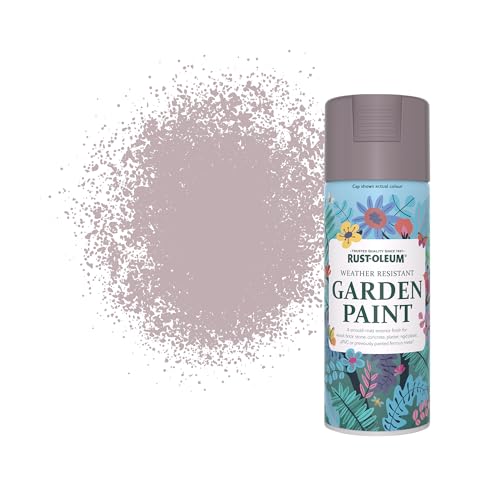 Rust-Oleum Purple Weather, Mould and Algae Resistant Garden Spray Paint Aerosol in Matt Finish - Lilac Wine 400ml