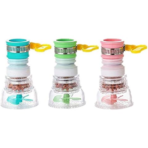 Dynamicoz 3PCS 360 Rotating Kitchen Faucet Sprayer Head Attachment Moveable Kitchen Tap Head High Pressure Faucet Booster Easy To Wash Dishes Wash Vegetables And Wash Fruits Cover