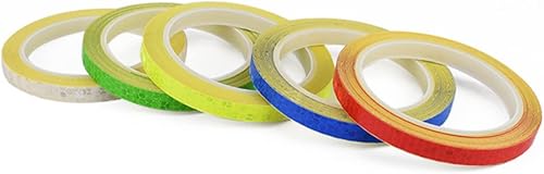 Miniatura 5 de XJKLBYQ Reflectores de bicicleta Tira reflectante para bicicleta, cinta adhesiva fluorescente para ciclismo, decoración de seguridad, cinta