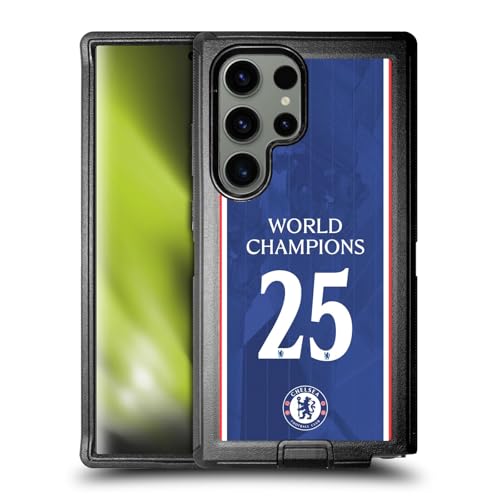 Coque Chelsea FC Samsung S24 Ultra 5G étui antichoc blindé Maillot Domicile Champions du Monde 2025