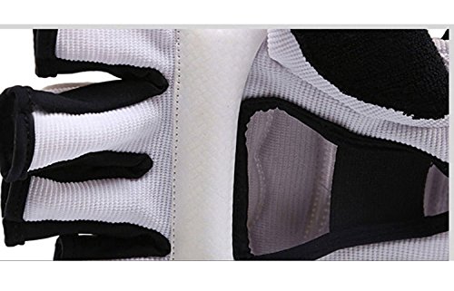 Baselay Taekwondo Gloves, Wtf Approved Muay Thai Sandbag Boxing Training Punching Bag Half Mitts Sparring Martial Arts Karate Fighting Half Finger Glove For Men Women Kids (White, Medium) #TOP5