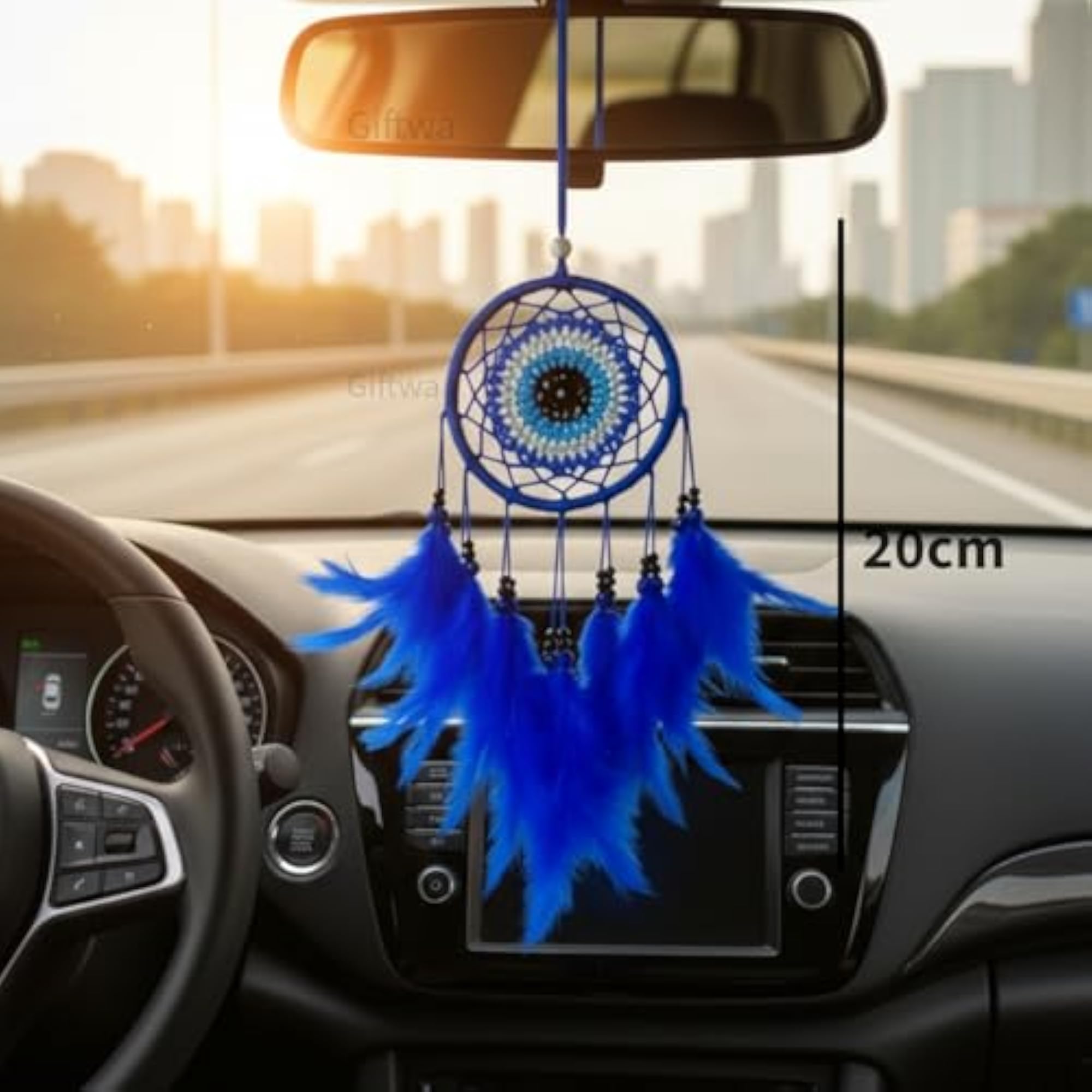 Evil Eye Dream Catcher with Matching Keychain Combo Set