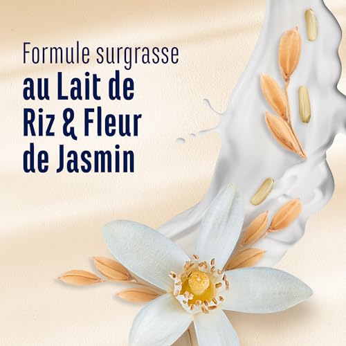 Crème Douche Surgras Lait De Riz Et Jasmin Le Petit Marseillais Le Flacon De 400ml - vue 5