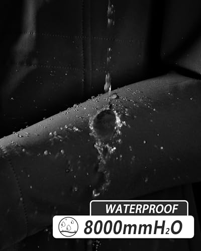 33,000ft Women's Softshell Long Jacket with Hood Fleece Lined Windproof Warm up Waterproof Windbreaker4