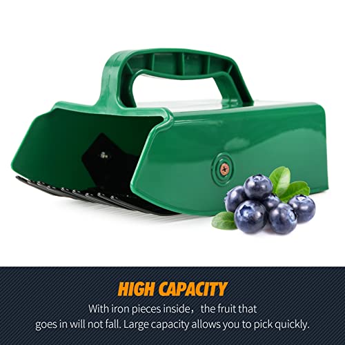GUGULUZA Berry Picker Comb Plastic Blueberry Rake Scoop for Fruit Harvesting 24 * 14 cm (Green), 24 x 14 cm - Image 2
