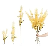 INSUNSIX Pampas Grass Bouquet with Artificial Sunflowers Daisy, Ear of Wheat 8 Branches Fake Tall Gr