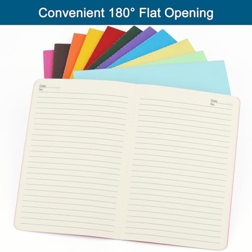 ZCZN A5 Lined Notebooks, 12-Pack, 60 Pages Each, Soft Cover Note Pads Set, 12 Mixed Colours - Ideal for School, Study, Note-Taking - Image 5