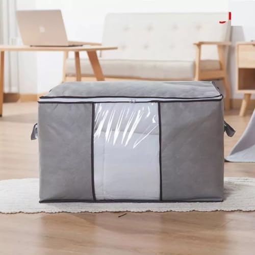 Organizador Bolsa de Plástico Multiuso 45x45x27cm - 2 Unidades (Cinza)