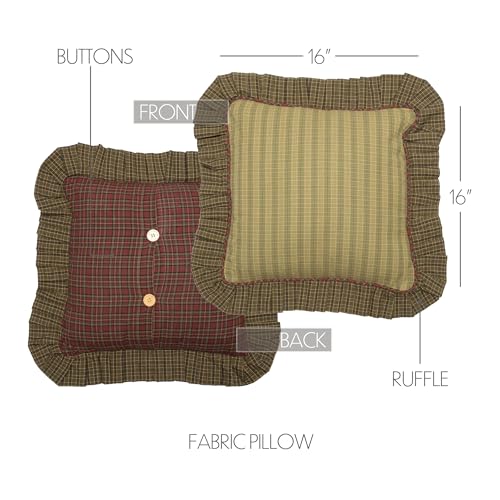 VHC-Brands-Tea-Cabin-Ruffled-Fabric-Pillow-16×16-Country-Rustic-Bedding-Accessory VHC Brands Tea Cabin Ruffled Fabric Pillow 16×16 Country Rustic Bedding Accessory