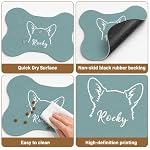 Personalized Pet Food Mat with Name, Custom Dog & Cat Food Mat for Food and Water Bowls, Absorbent Quick Dry Diatomite Pet Bowl Mat, Non Slip Dog Feeding Mat for Floors, Pet Line Art - Image 4