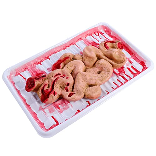 TOYANDONA Fake Body Organ Bloody Organ Intestines Prop Fake Scary Big Intestine Lunch Box Halloween Body Organs Props Fake Body Parts Tricky Prop for Halloween Party Haunted House Cosplay