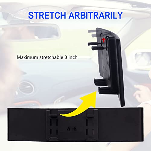 Yonwait 1 Pc Hd Rear View Mirror, Stroller Universal 12 Inch Panoramic Rearview Mirror, Interior Clip-On Wide Angle Rear View Mirror-For Cars, Suv, Trucks (Square/Silver#101) #TOP2