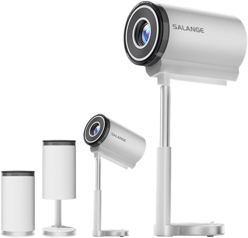 1080P Mini Android Projector, Build-in Scalable Stand Portable Projector, with WiFi 6&Bluetooth 5.2 Smart Phone Projector, 120 inches Auto Focus&Keystone Outdoor Projector for Home Cinema,Bedroom
