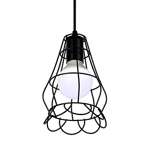 Newrays Retro Loft Industrial Black Iron Hängelampen E27 für Küche Wohnzimmer Schlafzimmer Restaurant (G)