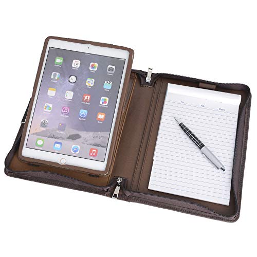 Executive Leather Portfolio With Kickstand Holder For Ipad Air/Air 2,Brown #TOP6