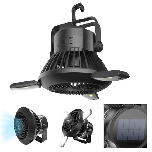 Solarbetriebener Ventilator für Camping im Freien, 20 W
