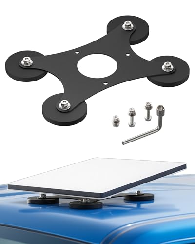 Starlink Mini Mount Magnetic 240Lbs - No Drill Starlink Mini Car Roof Mount for Truck, RV, Boat - Heavy Duty Universal Antenna Holder with Quick Release, All-Terrain Grip