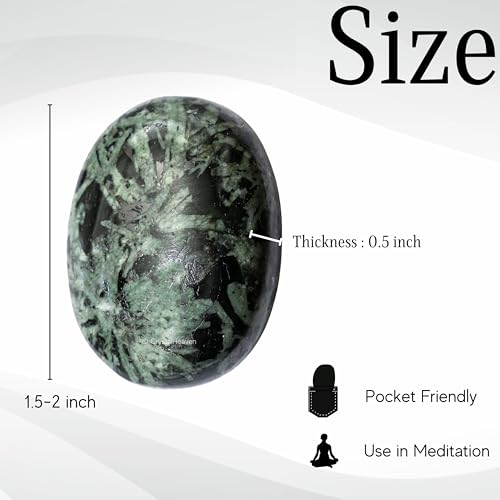 Image of Flower Stone Crystal Palm Pebbles Stones for Anxiety Stress Relief Massage - AAA Grade Original Healing Gemstone Agate Palm Stone for Yoga Meditation Spiritual Reiki Feng Shui