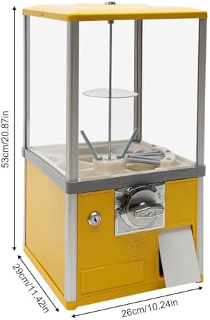 Automatic Coin-Operated Vending Machine for Bubblegum & Candy - Perfect for Retail, Game Stores, Kids' Parties, & Events - Durable, Easy to Use, High Profit Potential