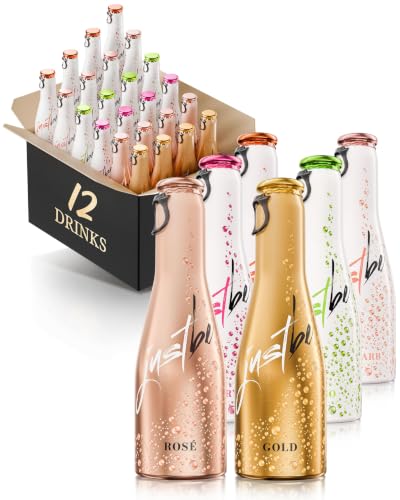 JustBe Mix Piccolo Frizzante Prickelnder Premium Wein Aperitif Sekt (Mix 12 x 0 2l)