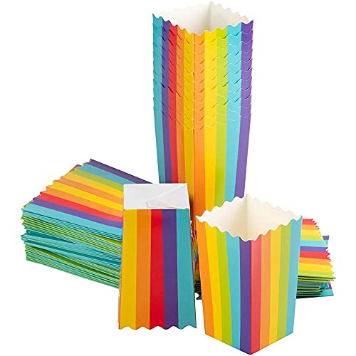Mini Rainbow Popcorn Party Favor Boxes (100 Pack) #TOP4