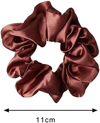 nuoshen 6 Pieces Hair Scrunchies, Satin Elastic Soft Hair Ties Scrunchy Hair Bands for Girls and Ladies