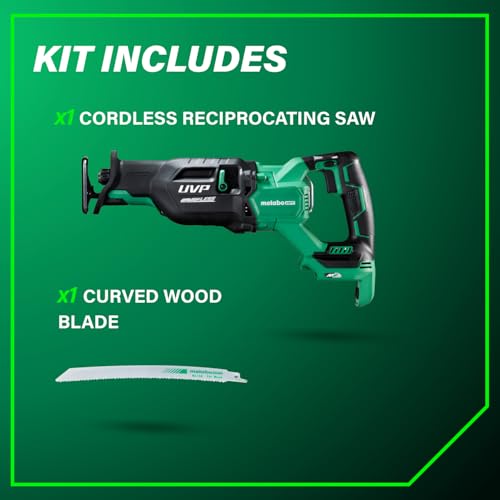 Metabo HPT 36V MultiVolt Cordless Reciprocating Saw, 4-Stage Speed Selector, 1,700 SPM to 3,000 SPM, Orbital Action, Low Vibration, Hybrid Power Option, Metal Rafter Hook, Tool Body Only, CR36DAQ4 by Metabo HPT - Image 5