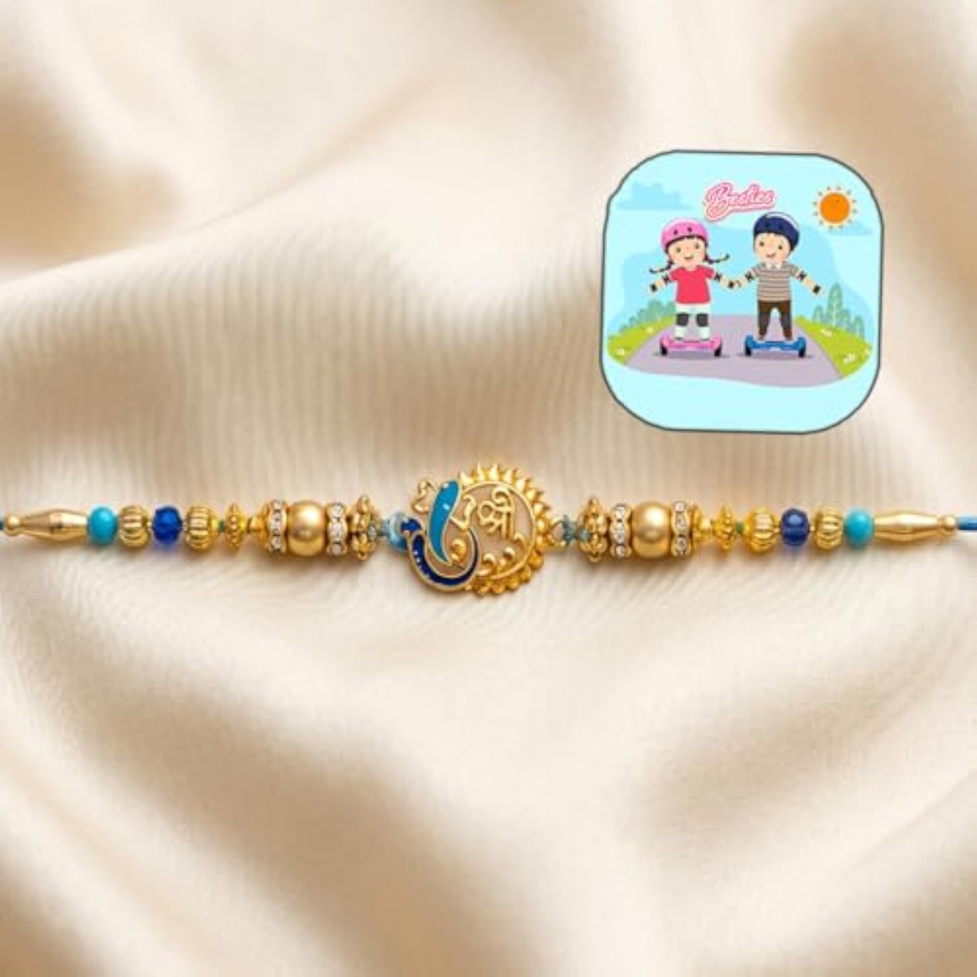Shree Krishna Rakhi Gift Combo for Brother, Religious Design