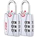 Forge TSA Locks 2 Pack - Open Alert Indicator, Alloy Body and Easy to Read Dials with Re-Settable 3 Digit Combination