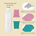 Imagen de Peeling Ultrasónico Facial con 2 Cabezales de Silicona Limpiador Facial y Espátula para Eliminar Puntos Negros 3 Modos de Limpieza Profunda Lifting y Exfoliación Recargable USB