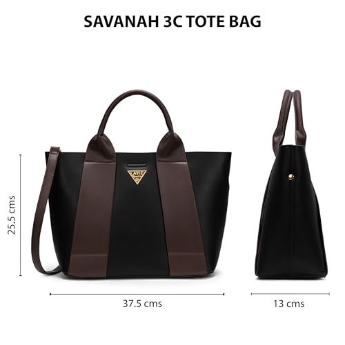 Image of Lavie Signature Women's Savannah 3C Tote Handbag for Women | Tote Bag for Work | Ladies purse | Stylish Shoulder Bag | Gift for Women