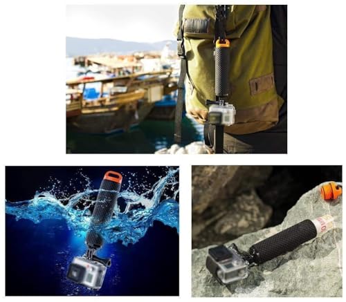 Handler Floating Hand Grip, Underwater Hand Stick Monopod Pole Compatible with DJI OSMO Action Cameras and Other Sports Camera, Orange - Image 6