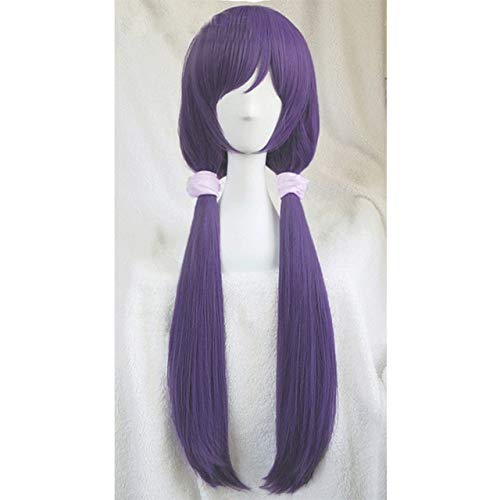 Halloween Love Life! Love Live Cosplay Wig Nozomi Tojo Costume Play Adult Wigs Halloween Anime Hair + Wig Cap + Hair Ring Purple REYHS