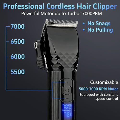 Soonsell Hair Clippers for Men,Professional Barber Clippers and Trimmer Set,Mens Cordless  - image 2