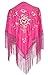 La Senorita Spanischer Manton/Tuch hell rosa mit verschiedenen Blumen