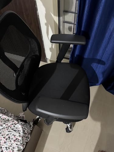 Image of CSS Office Arm Rest Replacement Adjustable Handle with Plastic Pad, Includes 4 Screws, Compatible with Rolling and Revolving Chairs Durable Spare Parts, Accessories Black Pair 2