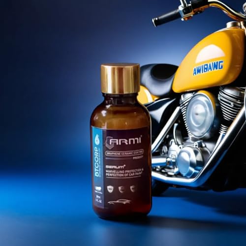 Image of ARMI Graphene Ceramic Coating For Car | Durable Paint Protection Formula | Self Cleaning | Hydrophobic Ceramic Coating | Hydrophobic Finish Spray | 30ml with free Applicator Microfibre Towel