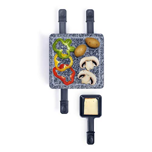 Miniatura 3 de Livoo Máquina Raclette 4 Personas 600w Piedra Para Asar Doc242