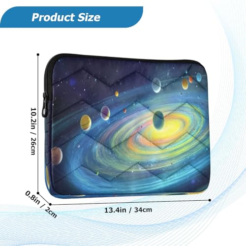 Funda para laptop de 13-14 pulgadas con diseño de planetas miniatura 3