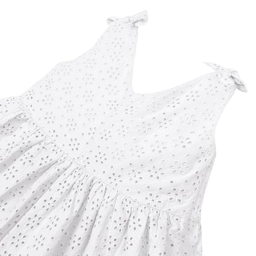 Hope & Henry Girls' Sleeveless Bow Shoulder Swing Dress4