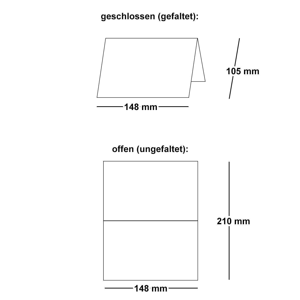 ARTOZ 100x DIN A6 Faltkarten - Ivory-Elfenbein (Creme) - 105 x 148 mm Karten blanko zum selbstgestalten - 220 g/m² gerippt