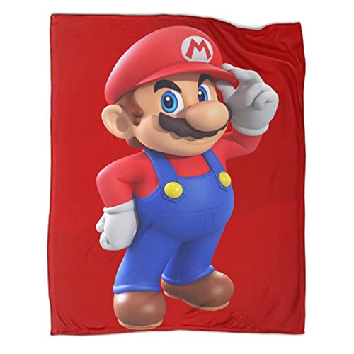 LIFUQING Super Mario Kuscheldecke Fleecedecke, 3D Flauschige Weich Und Warm Microfaser Leichte Plüsch Wohndecke Sofadecke/Tagesdecke Für Sofa Und Bett 60x80inch(150x200cm) Cover