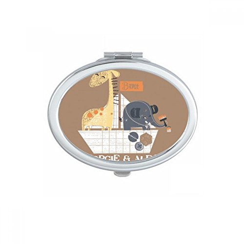 Miroir de poche poisson bleu violet mignon et compact pour retouches maquillage rapides - 2