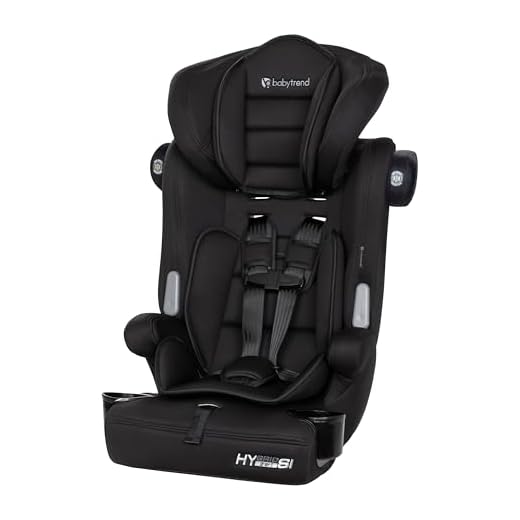 Baby Trend Hybrid SI 3-in-1 Combination Booster Seat, Hoboken Black – Side-Impact Protection, 3-Stage Growth Design, Adjustable Headrest, Cushioned Comfort