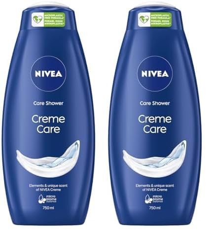 NIVEA Creme Care - Gel de ducha corporal crema, 750 ml (Paquete de 2)