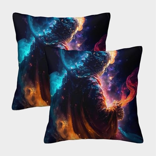 POLIUAWS Taies d'oreiller Star God King Size pour Cheveux et Peau, Douces et soyeuses, Lot de 2, 50 x 50 cm